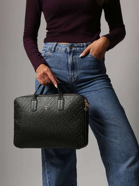 Documententas Tommy hilfiger Zwart th icon AW18003 ander zicht 1